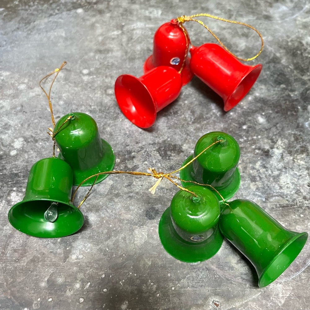Vintage Glass Bell Ornaments Taiwan